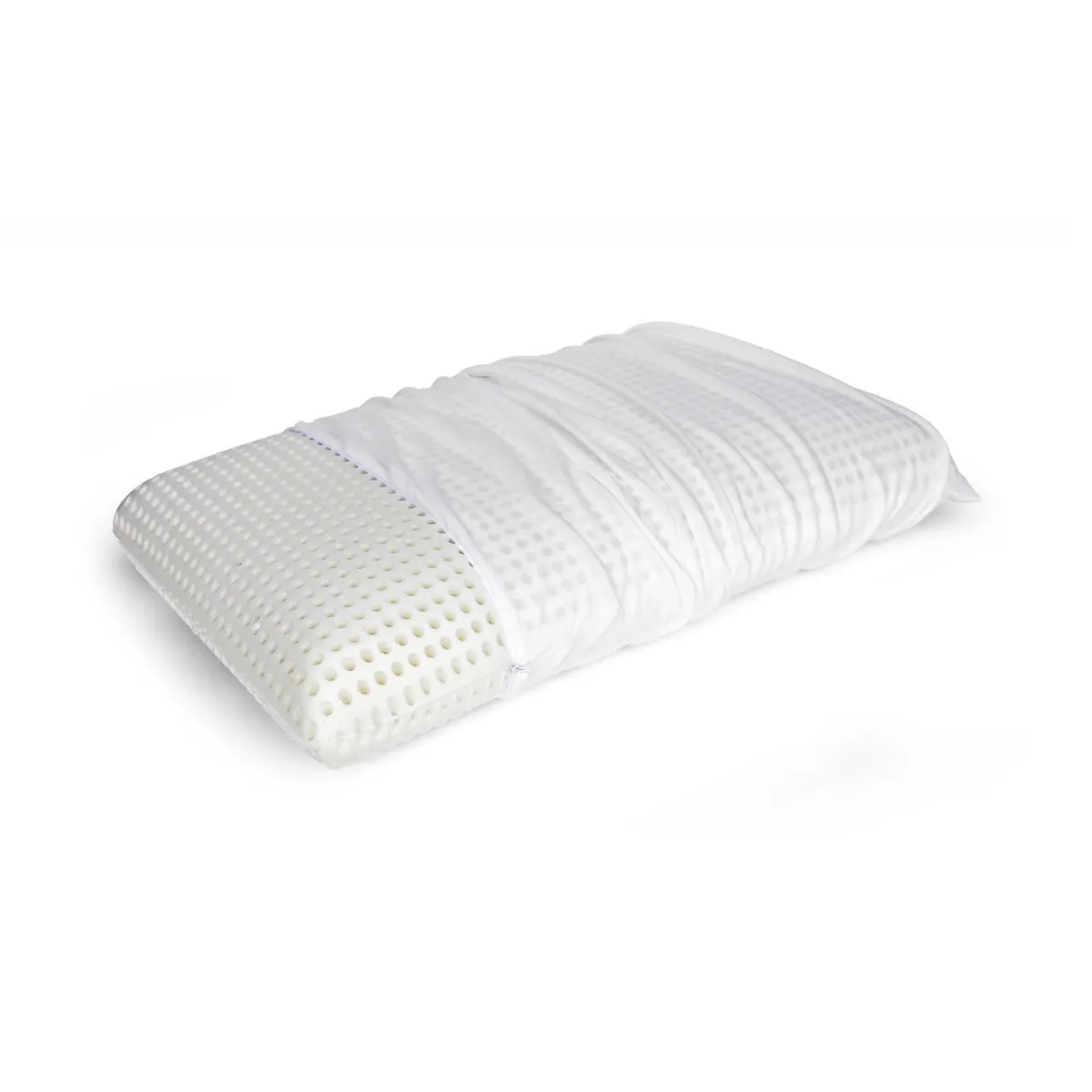 Guanciali > Dmora Guanciale Basilico, Made in Italy, 70x40 h16 cm, Bianco Bianco, Bianco