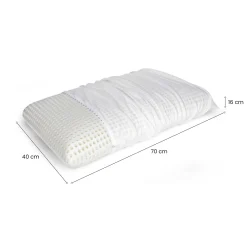 Guanciali > Dmora Guanciale Basilico, Made in Italy, 70x40 h16 cm, Bianco Bianco, Bianco
