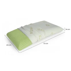 Guanciali > Dmora Guanciale Maggiorana, Made in Italy, 73x43 h14 cm, Bianco Bianco, Bianco