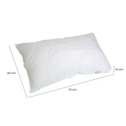 Guanciale Salvia, Made in Italy, 73x44 h14 cm, Bianco