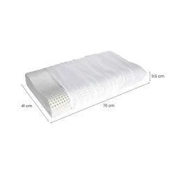 Guanciali > Dmora Guanciale Stevia, Made in Italy, 70x41 h12 cm, Bianco Bianco, Bianco