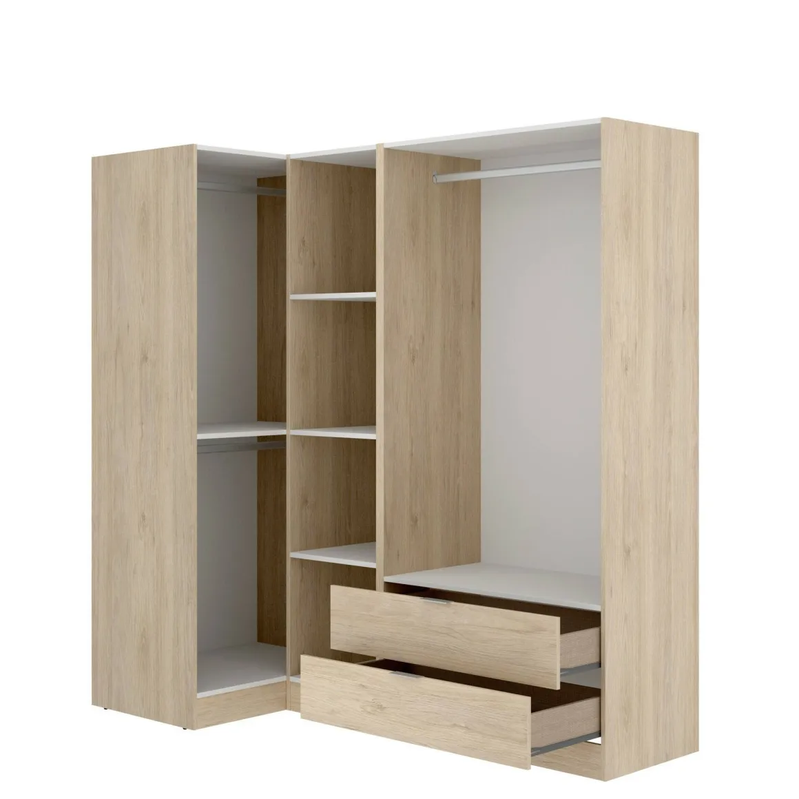 Guardaroba angolare moderno rovere 173x184h cm - Efesto