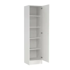 Guardaroba 1 Anta > Dmora Guardaroba 1 Anta Appendiabiti 4 Ripiani, Apertura Battente - Airone Bianco