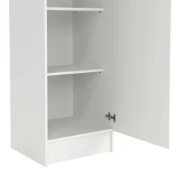 Guardaroba 1 Anta > Dmora Guardaroba 1 Anta Appendiabiti 4 Ripiani, Apertura Battente - Airone Bianco