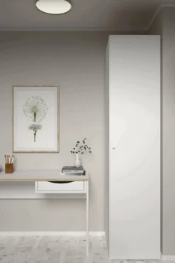 Armadi Multiuso 1 Anta > Dmora Guardaroba 1 anta lucido colonna 50x218h cm - Mexico Bianco