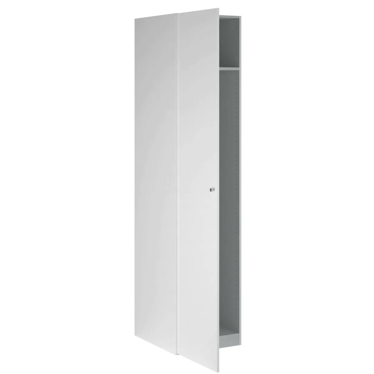 Armadi Multiuso 1 Anta > Dmora Guardaroba 1 anta lucido colonna 50x218h cm - Mexico Bianco