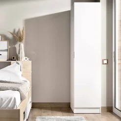 Guardaroba 1 anta bianco slim 40x184h cm - Nxy