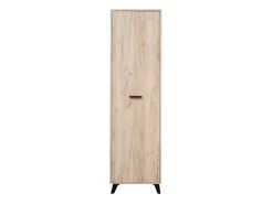 Guardaroba 1 Anta > Dmora Guardaroba 1 Anta Marrone Rovere Grigio Nero Appendiabiti 4 Ripiani, 5 Vani - Palmoli Nero, Marrone Rovere grigio