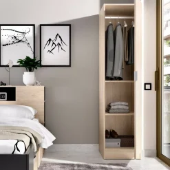 Guardaroba 1 anta rovere slim 40x184h cm - Nxy