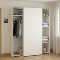 Armadi Multiuso 2 Ante > Dmora Guardaroba 2 ante ante scorrevoli 200x218h cm - Malakas Bianco