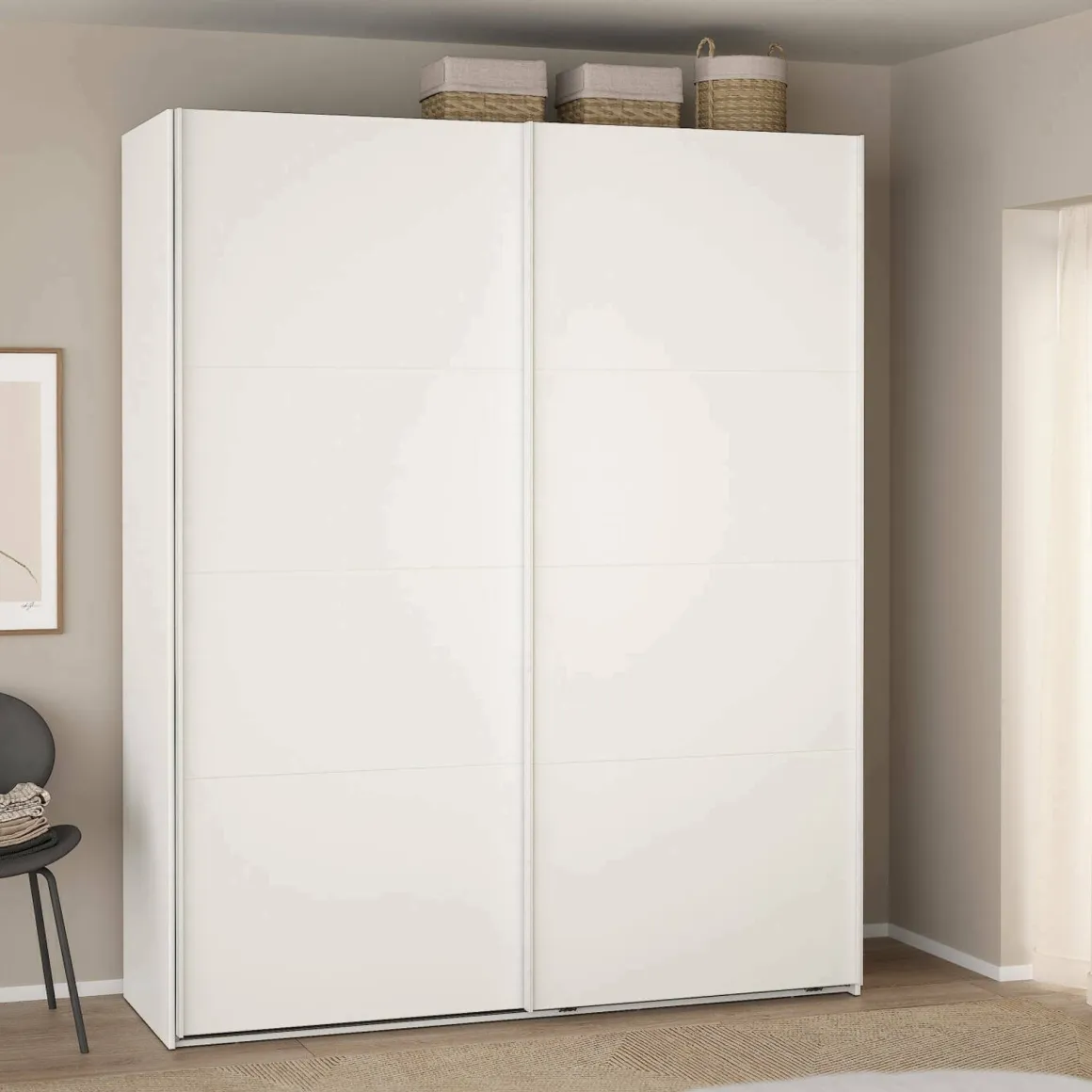 Guardaroba 2 ante bianco ante scorrevoli 178x220h cm - Gomer