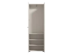 Guardaroba 2 Ante > Dmora Guardaroba 2 Ante Bianco Bianco Appendiabiti 4 Ripiani 58x195h cm, 5 Vani - Lomazzo Bianco, Bianco