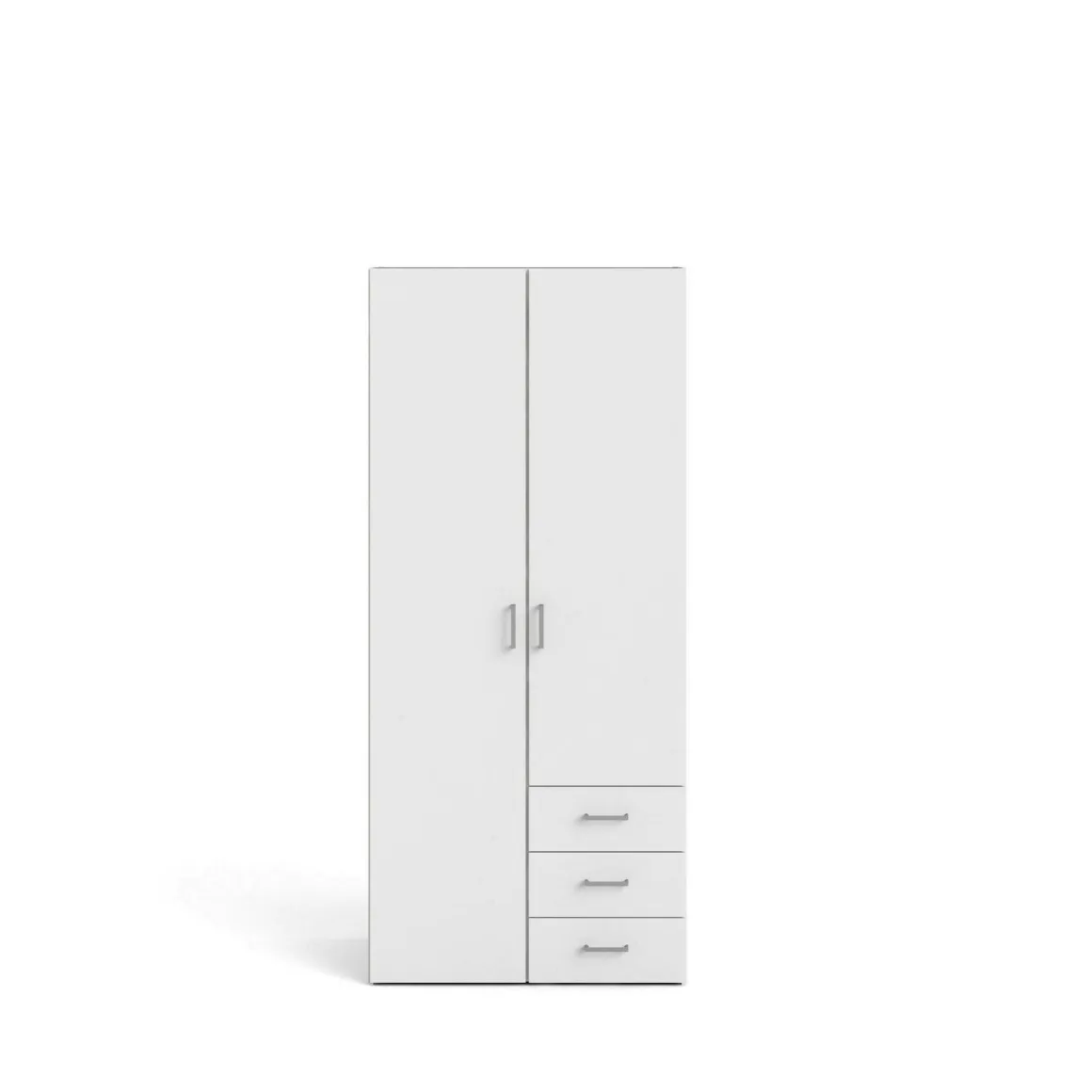 Guardaroba 2 ante bianco con cassetti 77x175h cm - Arci