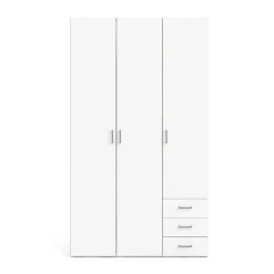 Guardaroba 3 ante bianco con cassetti 115x200h cm - Aquilone