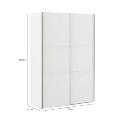 Guardaroba 2 Ante > Dmora Guardaroba 2 ante bianco e grigio 147x220h cm - Almese Grigio, Bianco