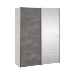 Guardaroba 2 ante bianco e grigio 150x200h cm - Seraphine