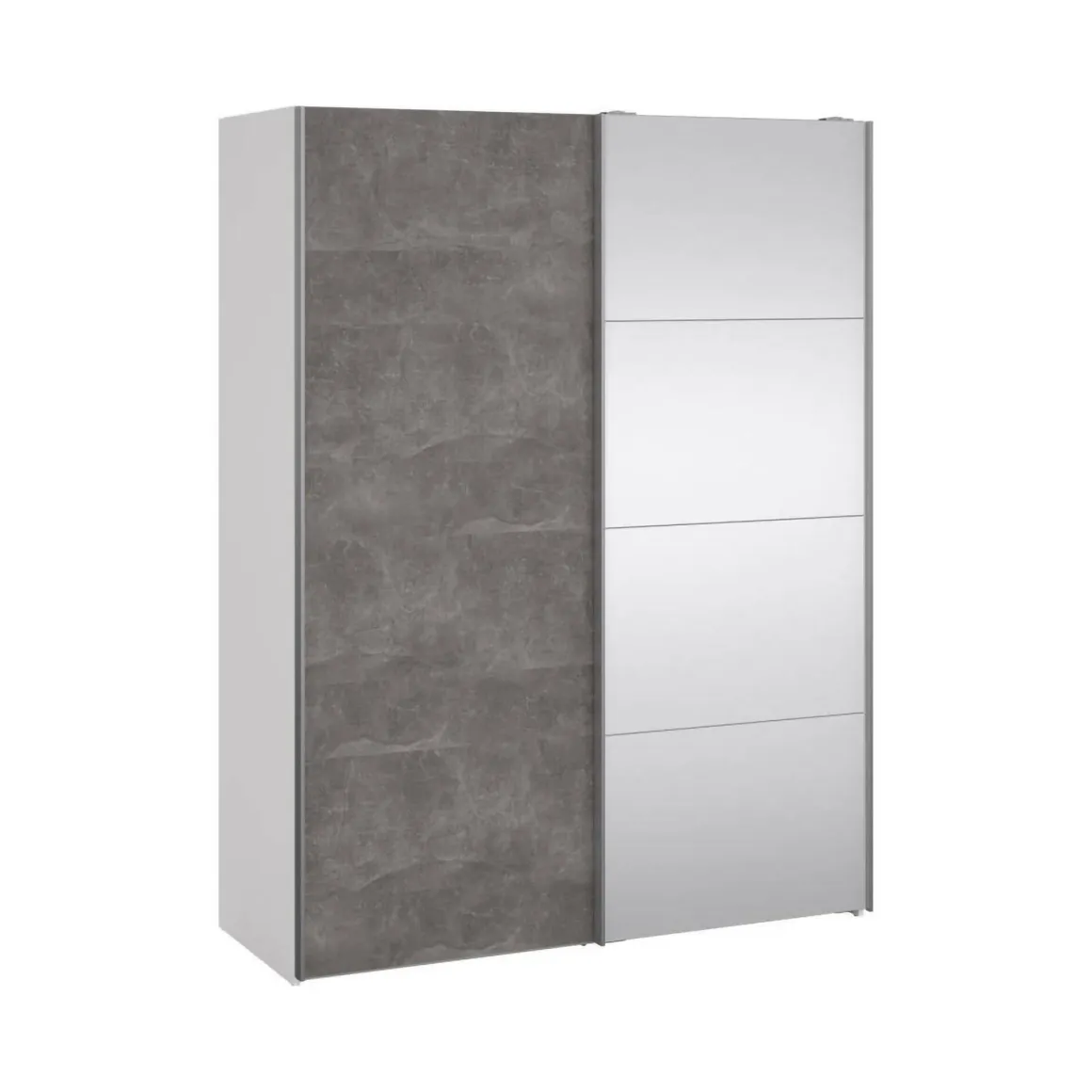 Guardaroba 2 ante bianco e grigio 150x200h cm - Seraphine