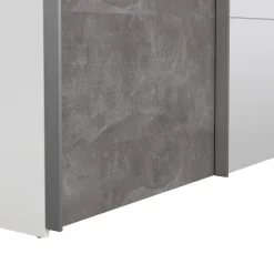 Guardaroba 2 ante bianco e grigio 150x200h cm - Seraphine