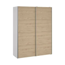 Guardaroba 2 ante bianco e rovere 150x200h cm - Maurice