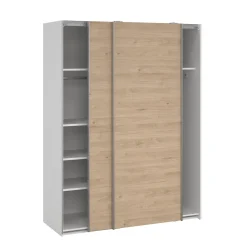 Guardaroba 2 ante bianco e rovere 150x200h cm - Maurice