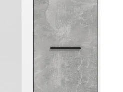 Guardaroba 3 Ante > Dmora Guardaroba 3 Ante Bianco Grigio Cemento Appendiabiti 5 Ripiani 119x53 cm, 3 Ante - Lavagno Grigio, Bianco Cemento
