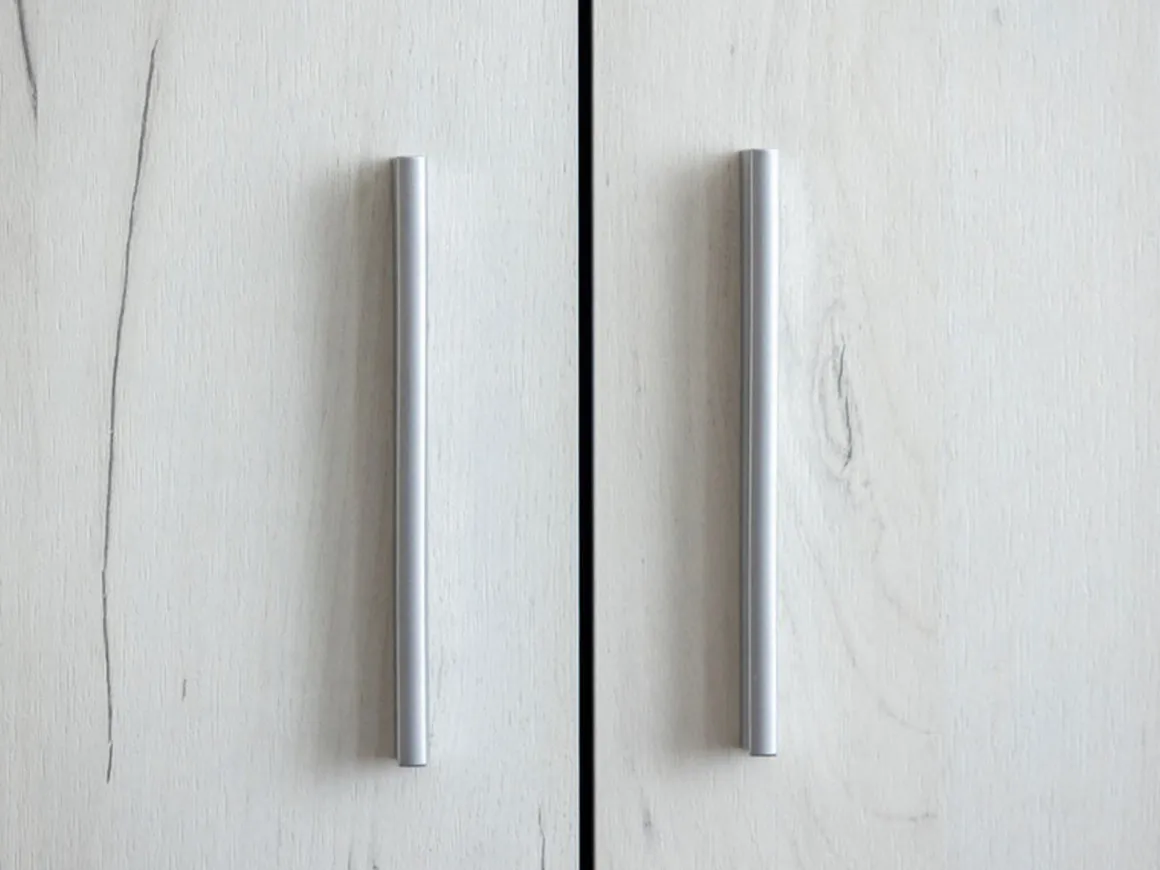 Guardaroba 2 Ante Bianco Larice Marrone Rovere Appendiabiti Cassetti 80x202h cm, un Ripiano - Egna