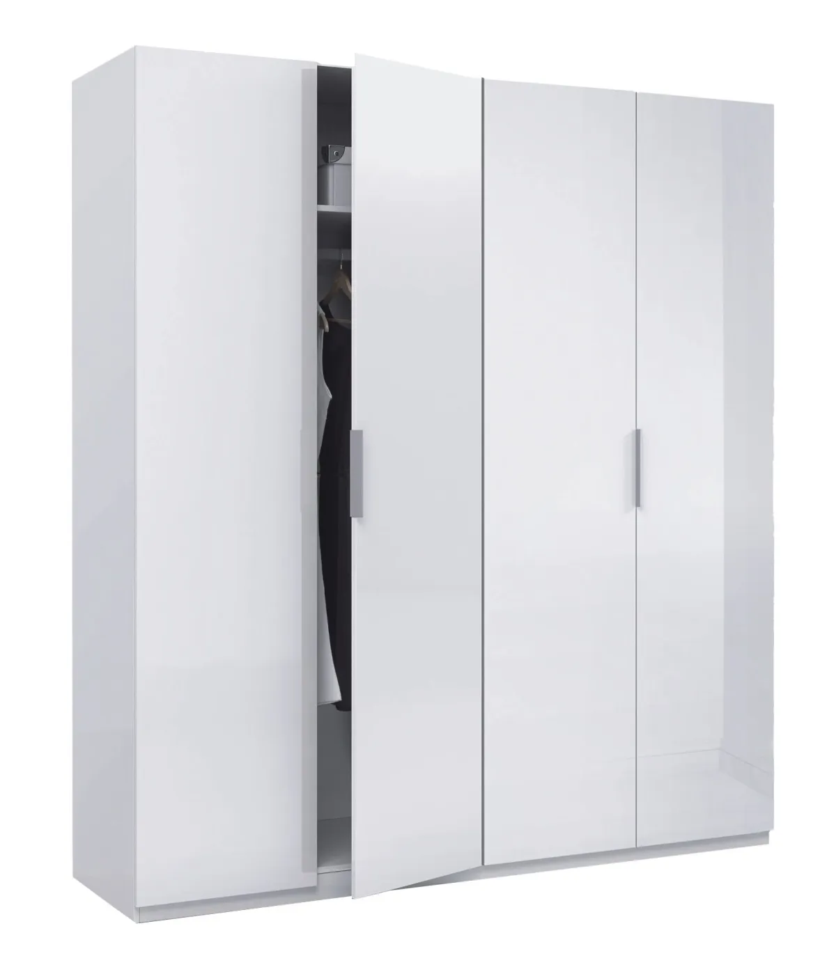 Altri Guardaroba|Camera Da Letto > Dmora Guardaroba 4 ante 180x200h cm - Aram Bianco Lucido