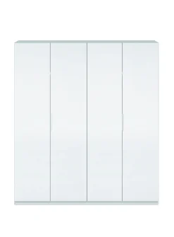 Altri Guardaroba|Camera Da Letto > Dmora Guardaroba 4 ante 180x200h cm - Aram Bianco Lucido