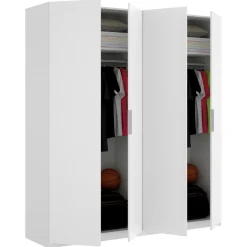 Guardaroba 4 ante bianco lucido 180x204h cm - Iuventas