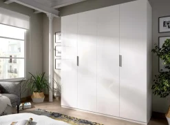 Guardaroba 4 ante bianco lucido 180x204h cm - Iuventas