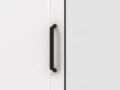 Guardaroba 2 Ante > Dmora Guardaroba 2 Ante Bianco Marrone Rovere Nodi Appendiabiti 3 Ripiani 75x194.5h cm, 4 Vani - Vittuone Marrone, Bianco Rovere Nodi