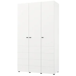 Guardaroba 3 Ante > Dmora Guardaroba 3 Ante Bianco Opaco Nero Appendiabiti un Cassetto 117x52 cm, 4 Ripiani - Serram Nero, Bianco Opaco