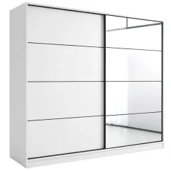 Guardaroba 2 Ante > Dmora Guardaroba 2 Ante 5 Ripiani Appendiabiti 180x210h cm, 2 Ante - Cascia Bianco