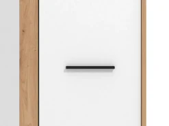 Guardaroba 3 Ante > Dmora Guardaroba 3 Ante Bianco Rovere Nodi Marrone Appendiabiti 5 Ripiani 119x53 cm, 7 Vani - Lavagno Marrone, Bianco Rovere Nodi