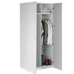 Armadi Multiuso 2 Ante > Dmora Guardaroba 2 ante salvaspazio 100x218h cm - Anagni Bianco
