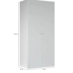 Armadi Multiuso 2 Ante > Dmora Guardaroba 2 ante salvaspazio 100x218h cm - Anagni Bianco