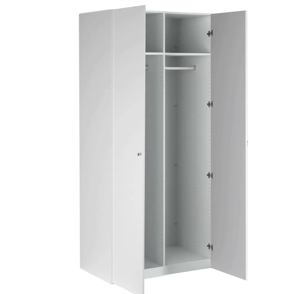 Armadi Multiuso 2 Ante > Dmora Guardaroba 2 ante salvaspazio 100x218h cm - Anagni Bianco