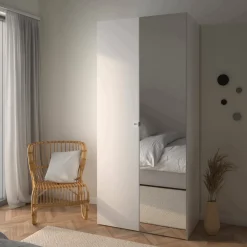 Guardaroba 2 ante bianco salvaspazio 98x218h cm - Avise