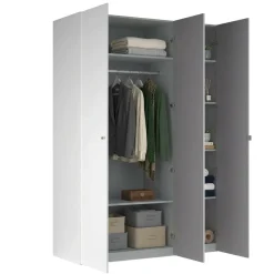 Armadi Multiuso 2 Ante > Dmora Guardaroba 3 ante salvaspazio 150x218h cm - Arce Bianco