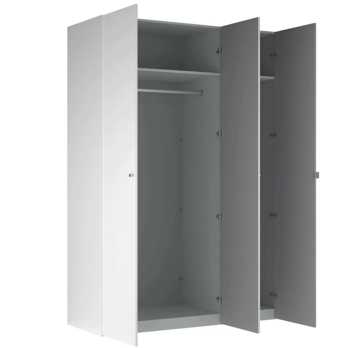 Armadi Multiuso 2 Ante > Dmora Guardaroba 3 ante salvaspazio 150x218h cm - Arce Bianco