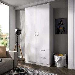 Camera Da Letto > Dmora Guardaroba 2 ante 100x215h cm - Amp Bianco