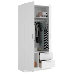 Camera Da Letto > Dmora Guardaroba 2 ante 100x215h cm - Amp Bianco