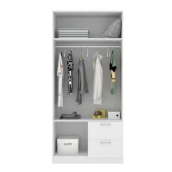 Camera Da Letto > Dmora Guardaroba 2 ante 100x215h cm - Amp Bianco