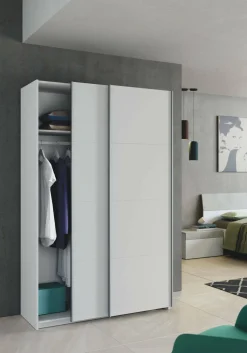 Camera Da Letto > Dmora Guardaroba 2 ante 120x200h cm - Akim Bianco