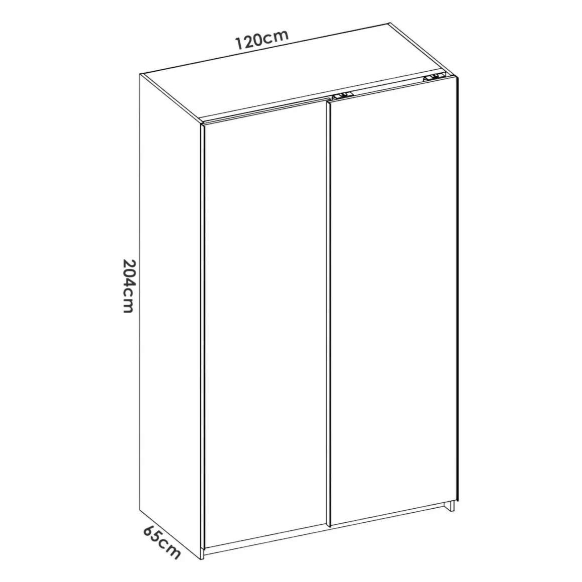 Guardaroba 2 ante bianco 120x204h cm - Alaika