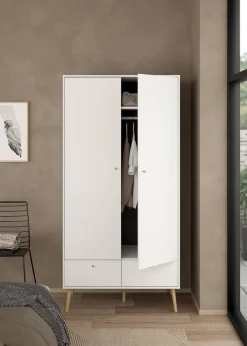 Guardaroba 2 ante bianco 98x200h cm - Kahina