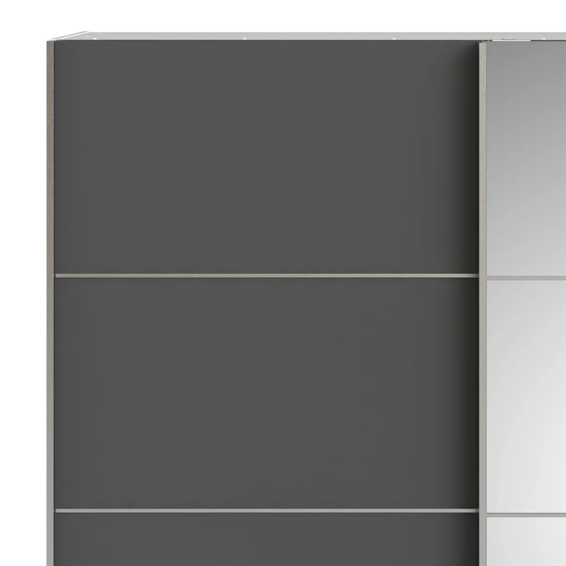 Guardaroba 2 ante grigio e bianco 182x201h cm - Cerreto