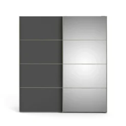 Guardaroba 2 ante grigio e bianco 182x201h cm - Cerreto