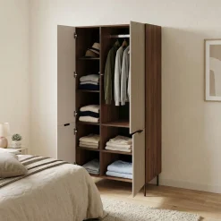 Guardaroba 2 ante Intelvi, 90x52 h185 cm, Beige