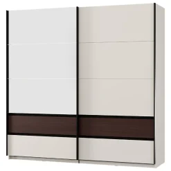 Guardaroba 2 Ante > Dmora Guardaroba 2 Ante un Ripiano 2 Cassetti 80x201h cm, Appendiabiti - Paolina Marrone Noce